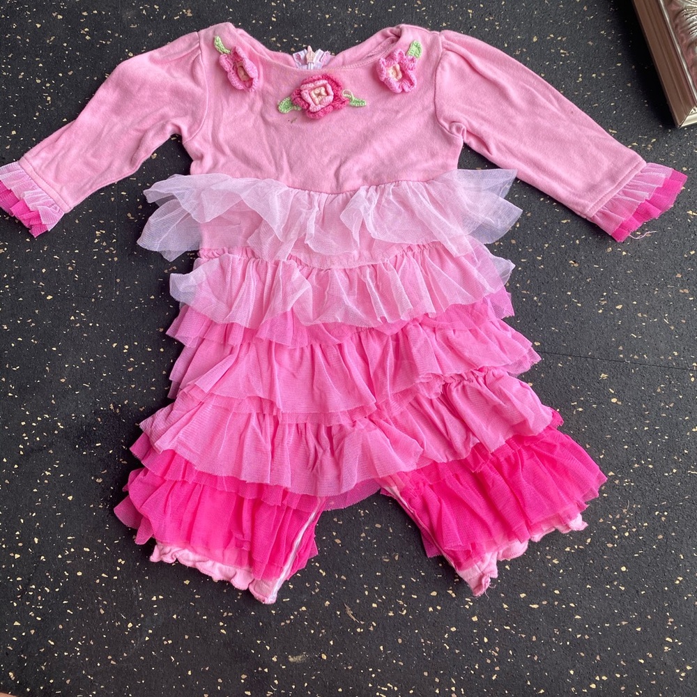 Cotton kids ruffle one piece outfit